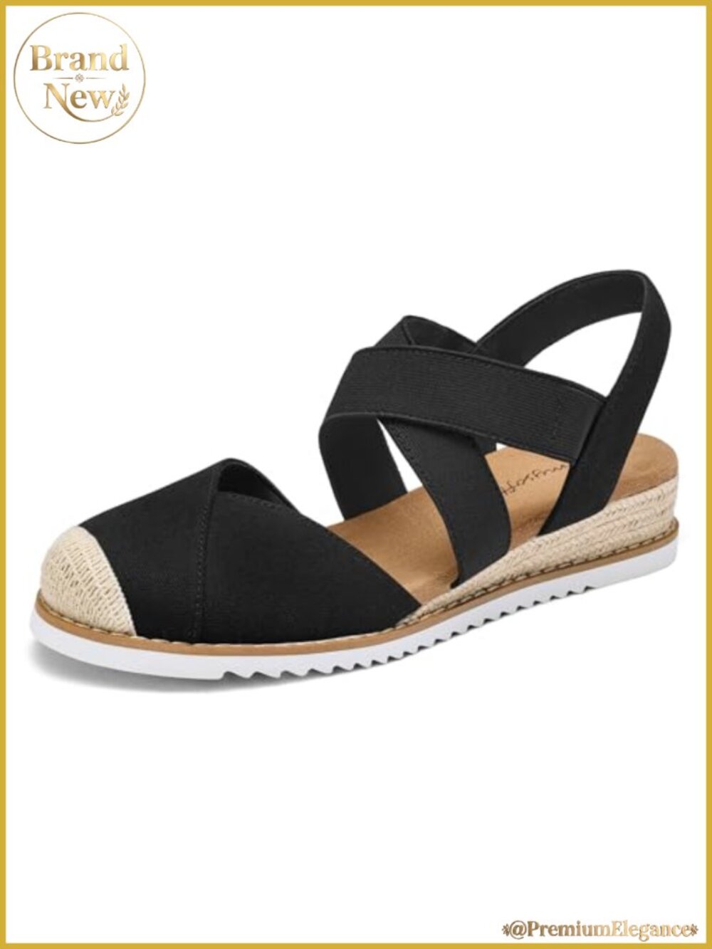 Womens Wedge Sandals Low Heel Closed Toe Espadrilles
